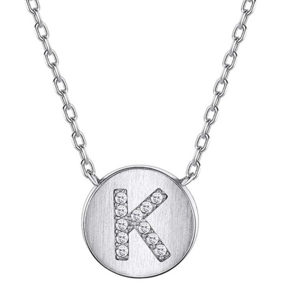 Dainty Initial Necklace 925 CZ Pendant Necklace